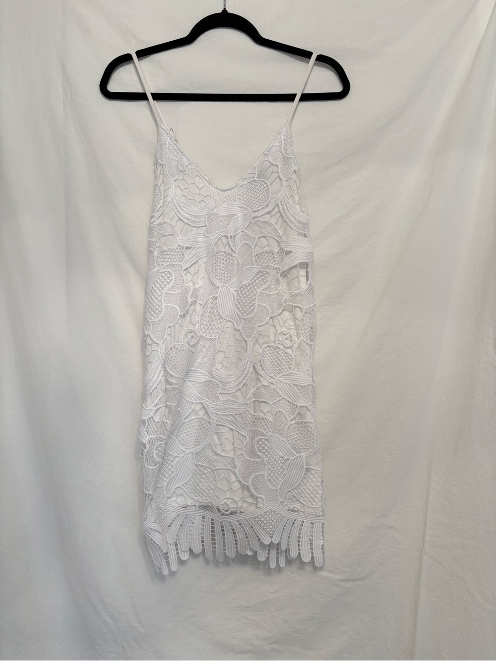 Express White Lace Crochet Slip Dress